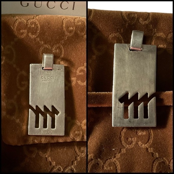 GUCCI Virgo 925 Silver Pendant in Pouch and Boxed. Made in Italy - Picture 3 of 12